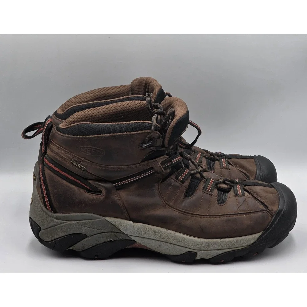 KEEN Targhee II Mid Waterproof Hiking Boots Mens 13 Bison Brown 1010126